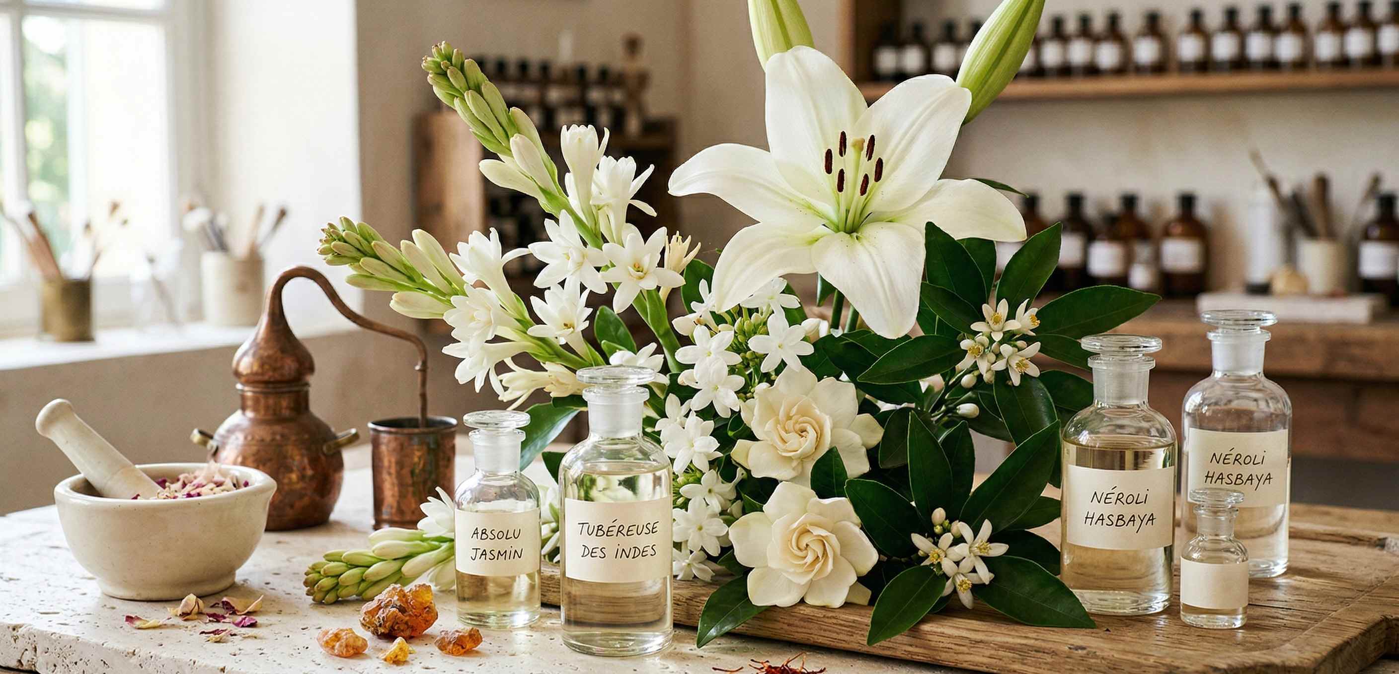 Guide des parfums fleurs blanches | La Parfumerie Bordelaise